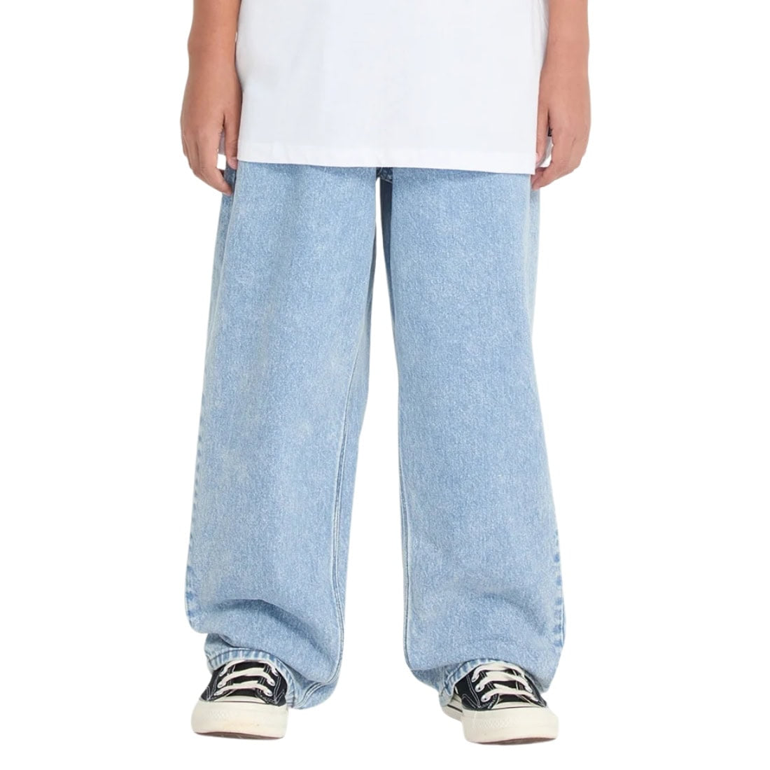 Volcom Kids Freazy Loose EW Boys Denim - Pale Aqua - Boys Relaxed/Loose Denim Jeans by Volcom