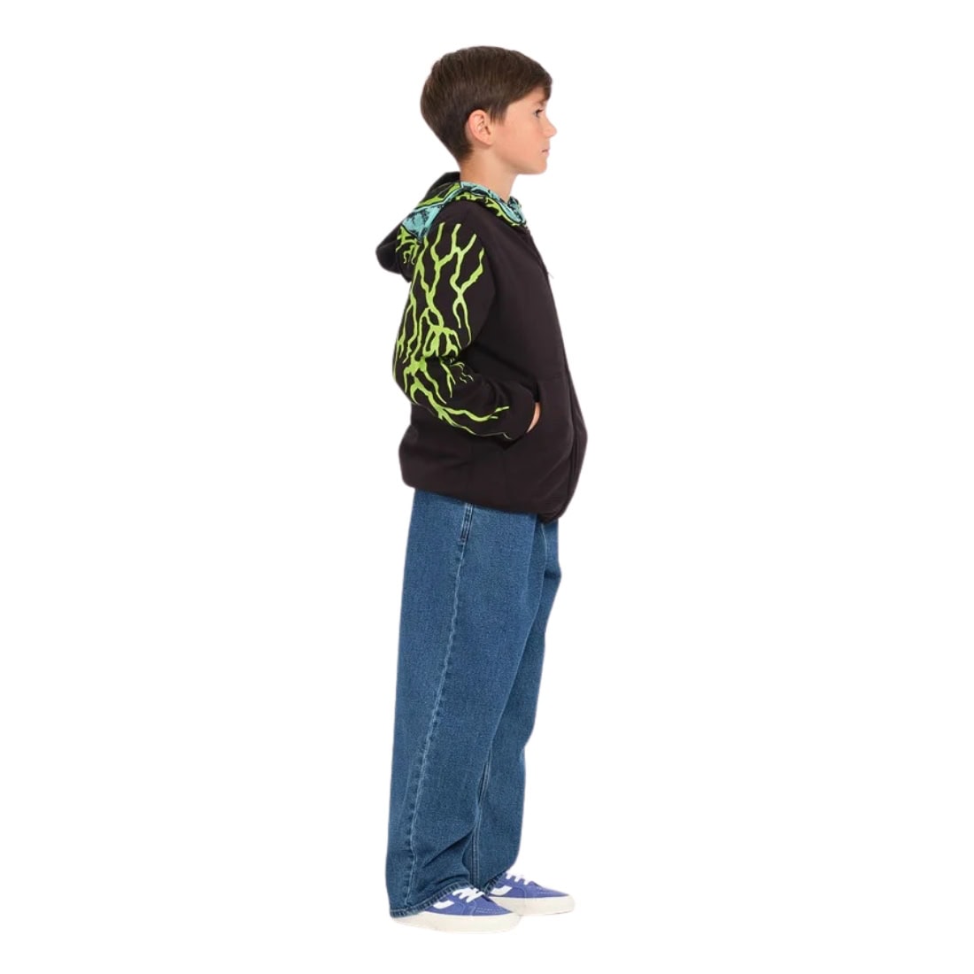 Volcom Kids Freazy Loose Boys Denim Jeans - Washed Blue - Boys Relaxed/Loose Denim Jeans by Volcom