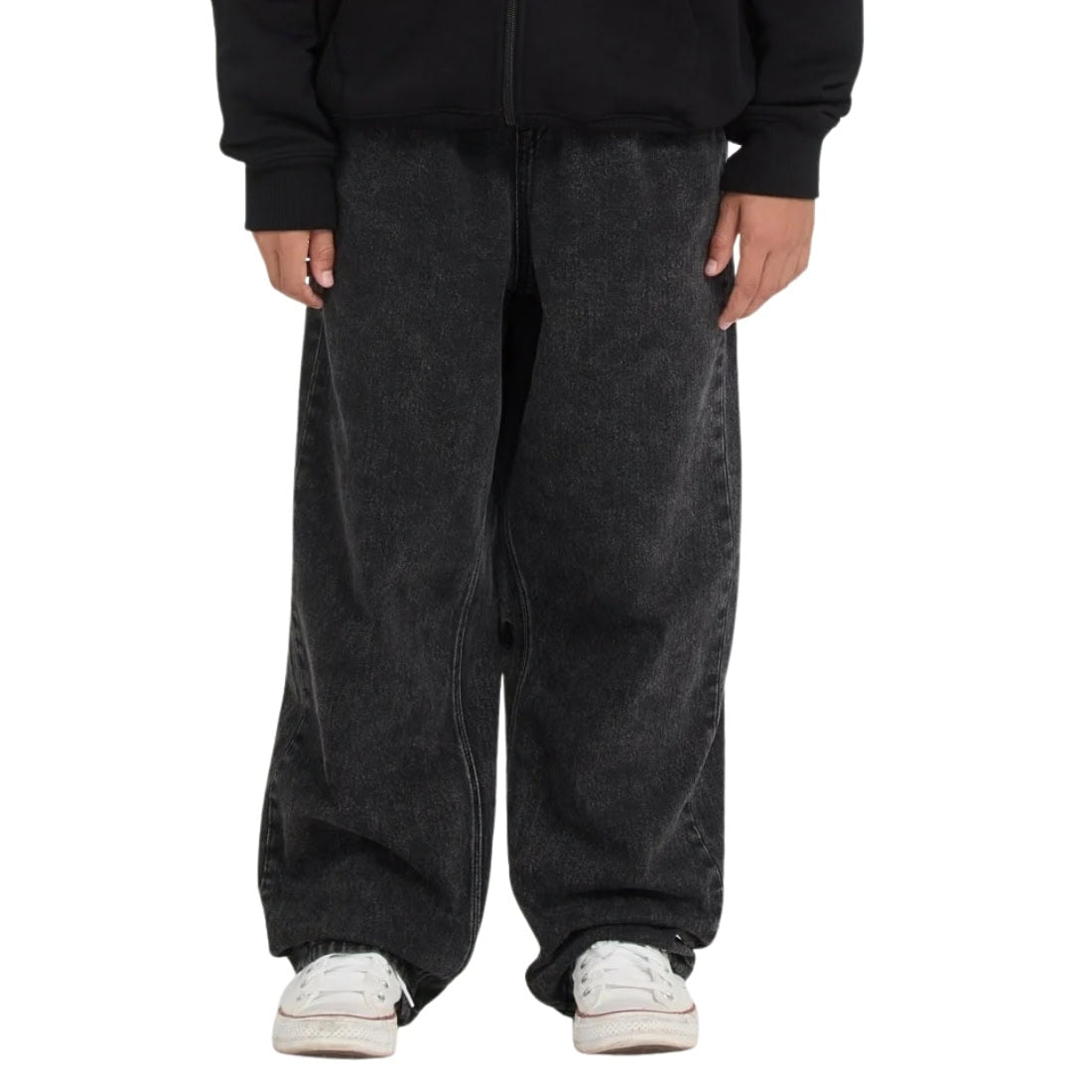Volcom Kids Freazy Loose EW Boys Denim - Blackity Black - Boys Relaxed/Loose Denim Jeans by Volcom