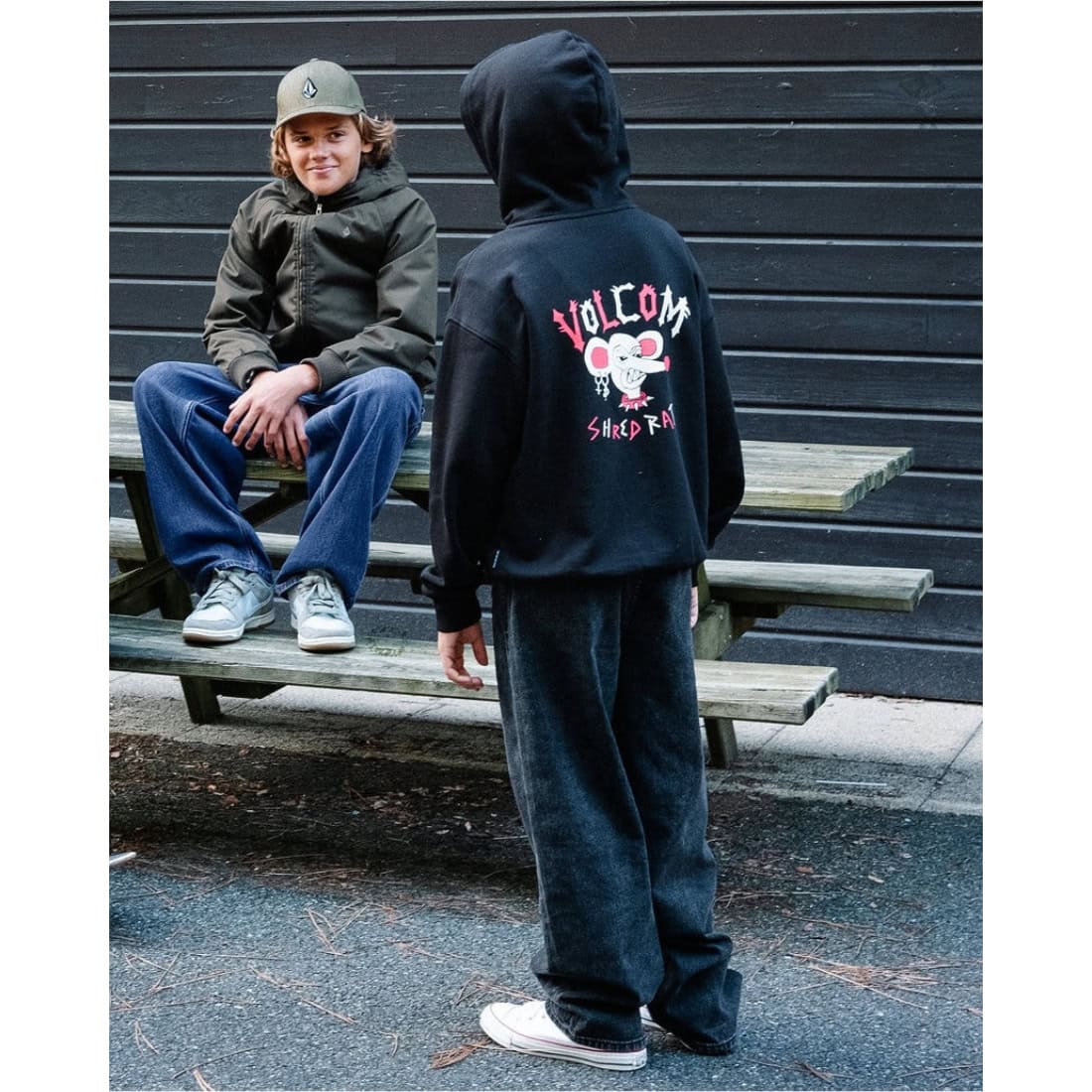 Volcom Kids Freazy Loose EW Boys Denim - Blackity Black - Boys Relaxed/Loose Denim Jeans by Volcom
