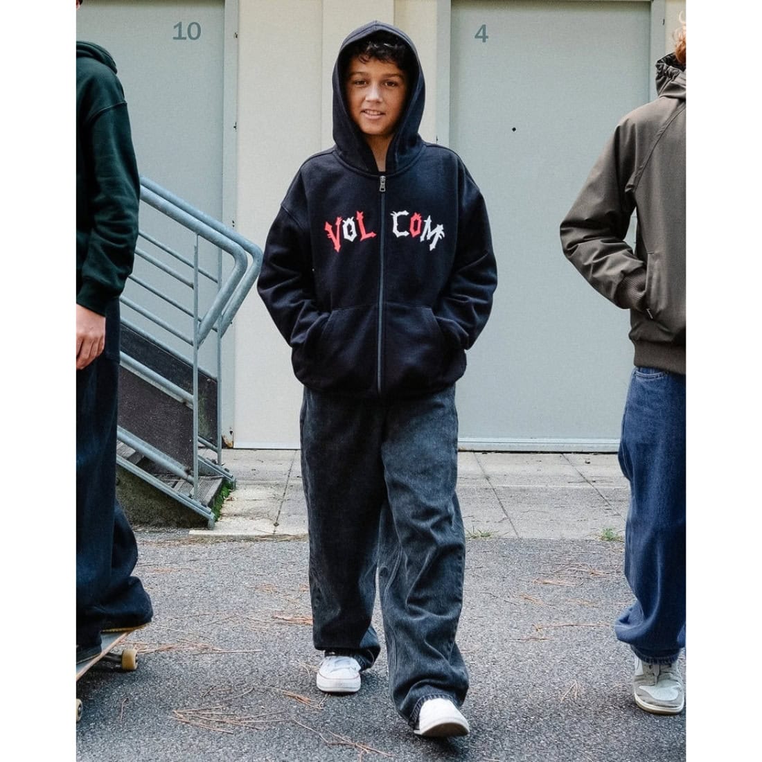 Volcom Kids Freazy Loose EW Boys Denim - Blackity Black - Boys Relaxed/Loose Denim Jeans by Volcom