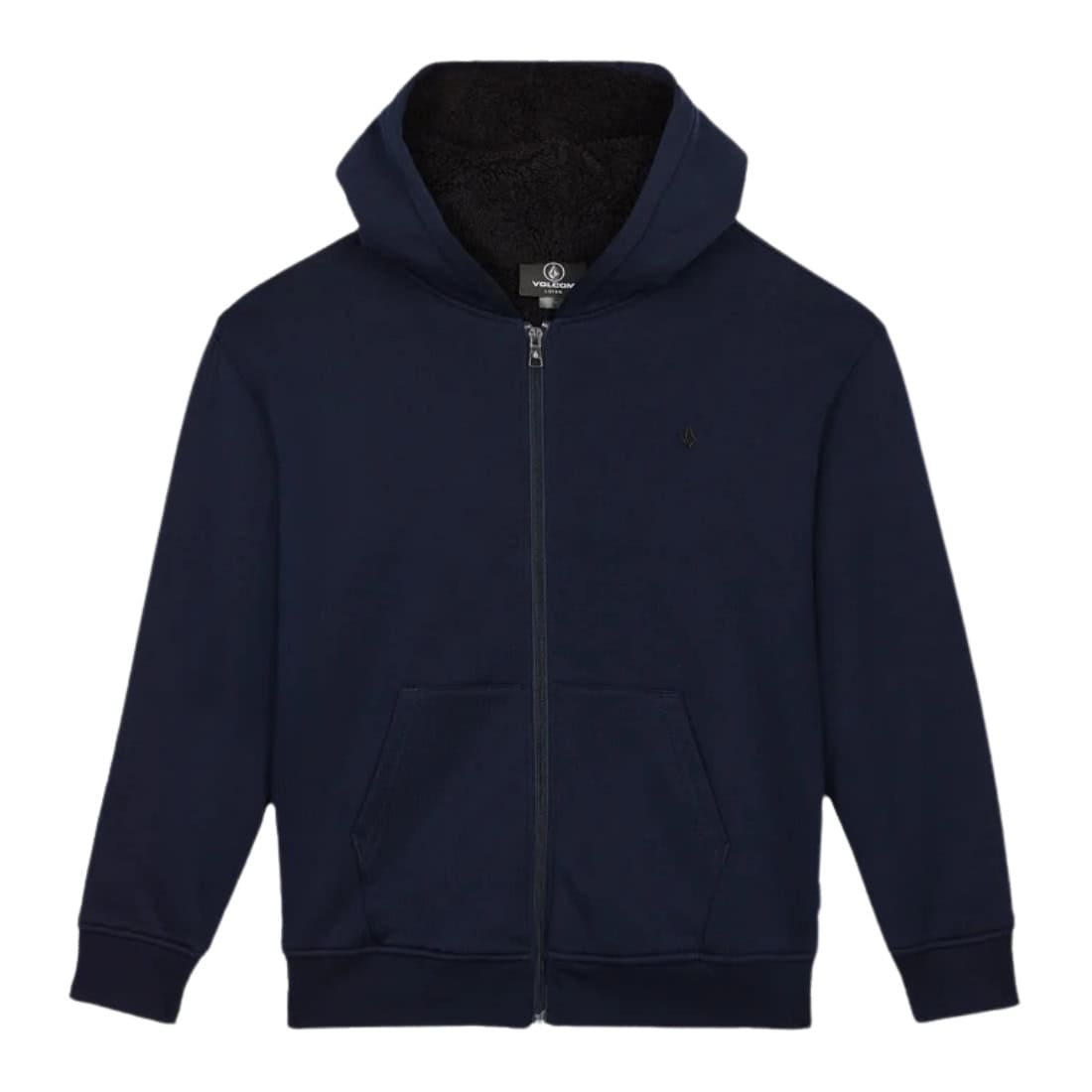 Volcom Kids Single Stone Lined Zip - Marine - Boys Zip Up Hoodie by Volcom
