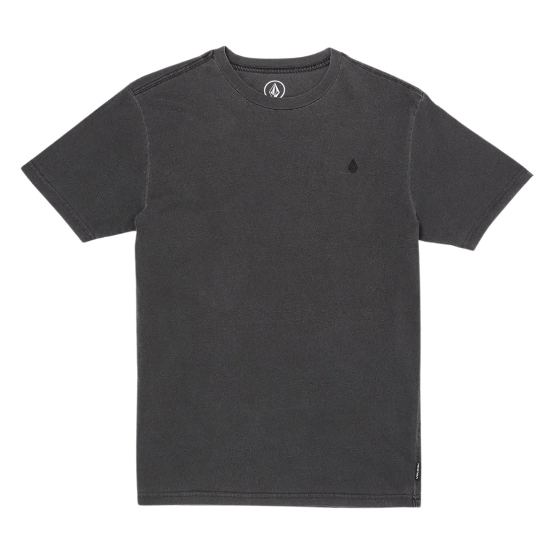 Volcom Kids Solid Stone Embroidered T-Shirt - Black - Boys Skate Brand T-Shirt by Volcom