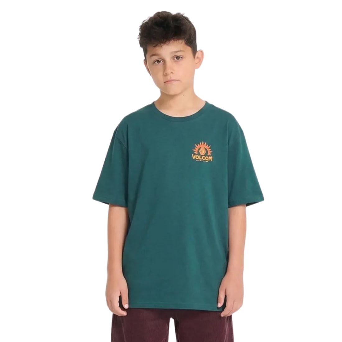 Volcom Kids Solstice T-Shirt - Rifle Green - Boys Skate Brand T-Shirt by Volcom