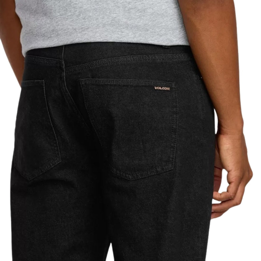 Volcom Kinkade Denim - Black Wash - Mens Relaxed/Loose Denim Jeans by Volcom
