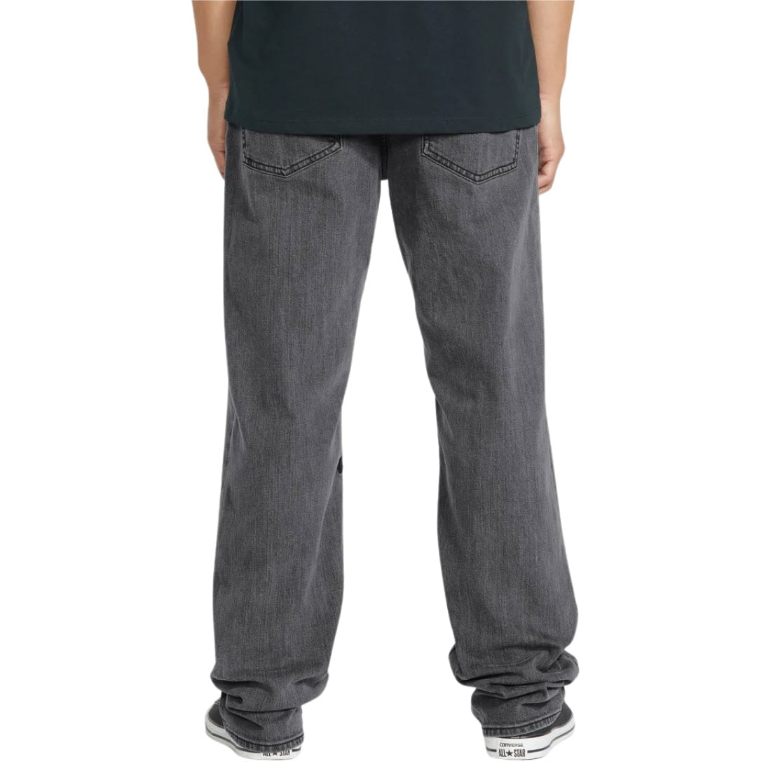 Volcom Kinkade Denim - Neutral Grey - Mens Relaxed/Loose Denim Jeans by Volcom