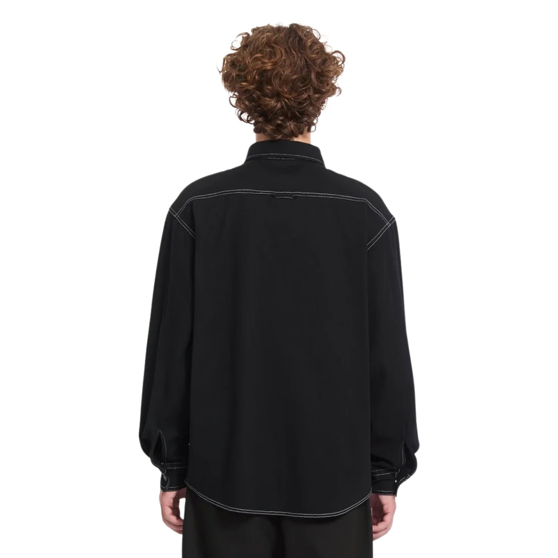 Volcom Levelstone Longsleeve Shirt - Black White - Mens Casual Shirt by Volcom