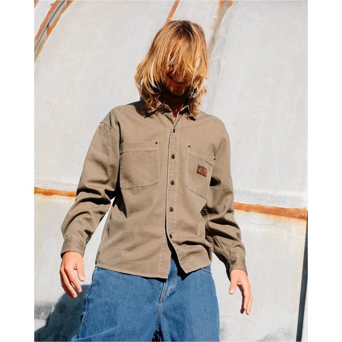 Volcom Levelstone Longsleeve Shirt - Earth - Mens Casual Shirt by Volcom