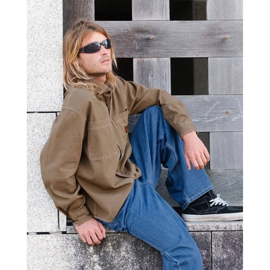 Volcom Levelstone Longsleeve Shirt - Earth - Mens Casual Shirt by Volcom
