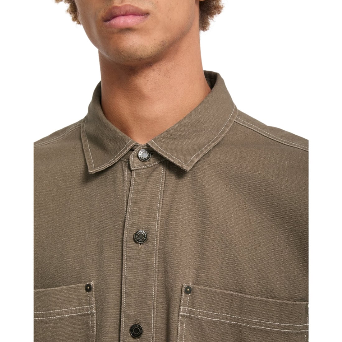 Volcom Levelstone Longsleeve Shirt - Earth - Mens Casual Shirt by Volcom