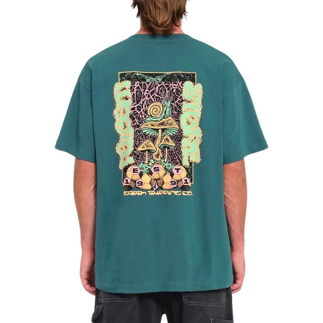 Volcom Mindoor Loose T-Shirt - Evergreen - Mens Graphic T-Shirt by Volcom