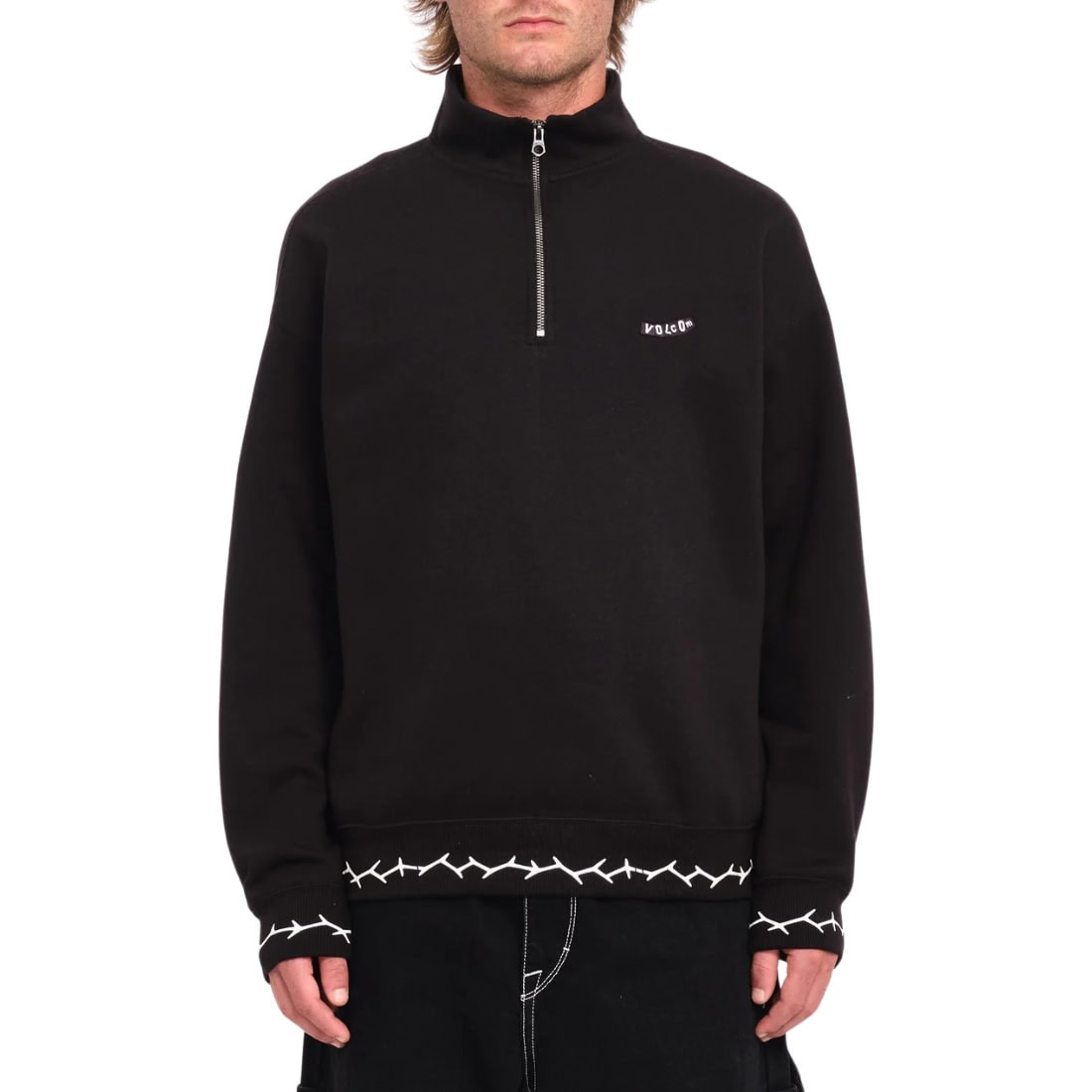 Volcom Mocklov Crew - Black - Mens Pullover Hoodie by Volcom