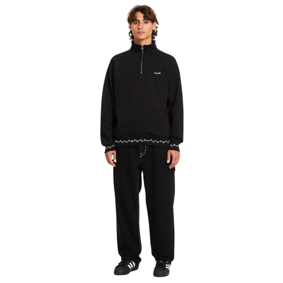 Volcom Mocklov Crew - Black - Mens Pullover Hoodie by Volcom