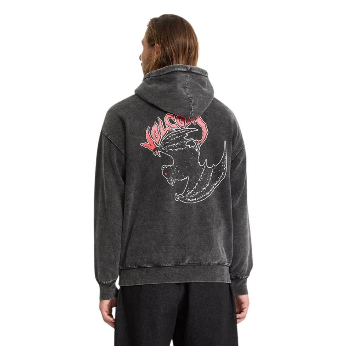 Volcom Nightwasher Pullover Hood - Light Acid Black - Mens Pullover Hoodie by Volcom