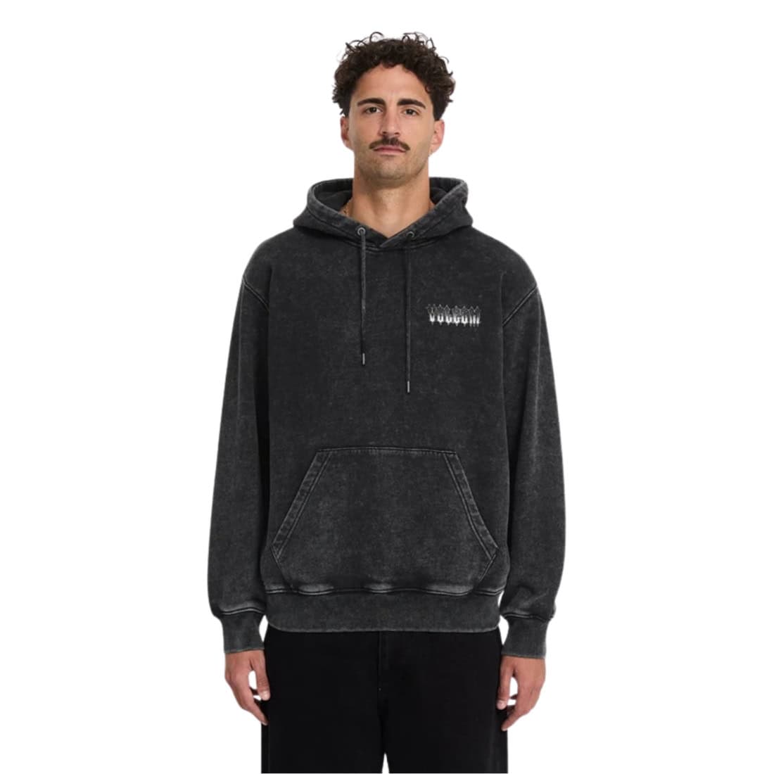 Volcom Noder Pullover Hoodie - Light Acid Black - Mens Pullover Hoodie by Volcom