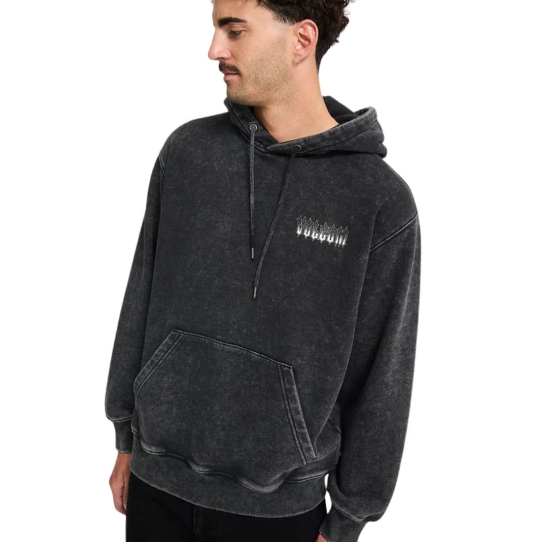 Volcom Noder Pullover Hoodie - Light Acid Black - Mens Pullover Hoodie by Volcom