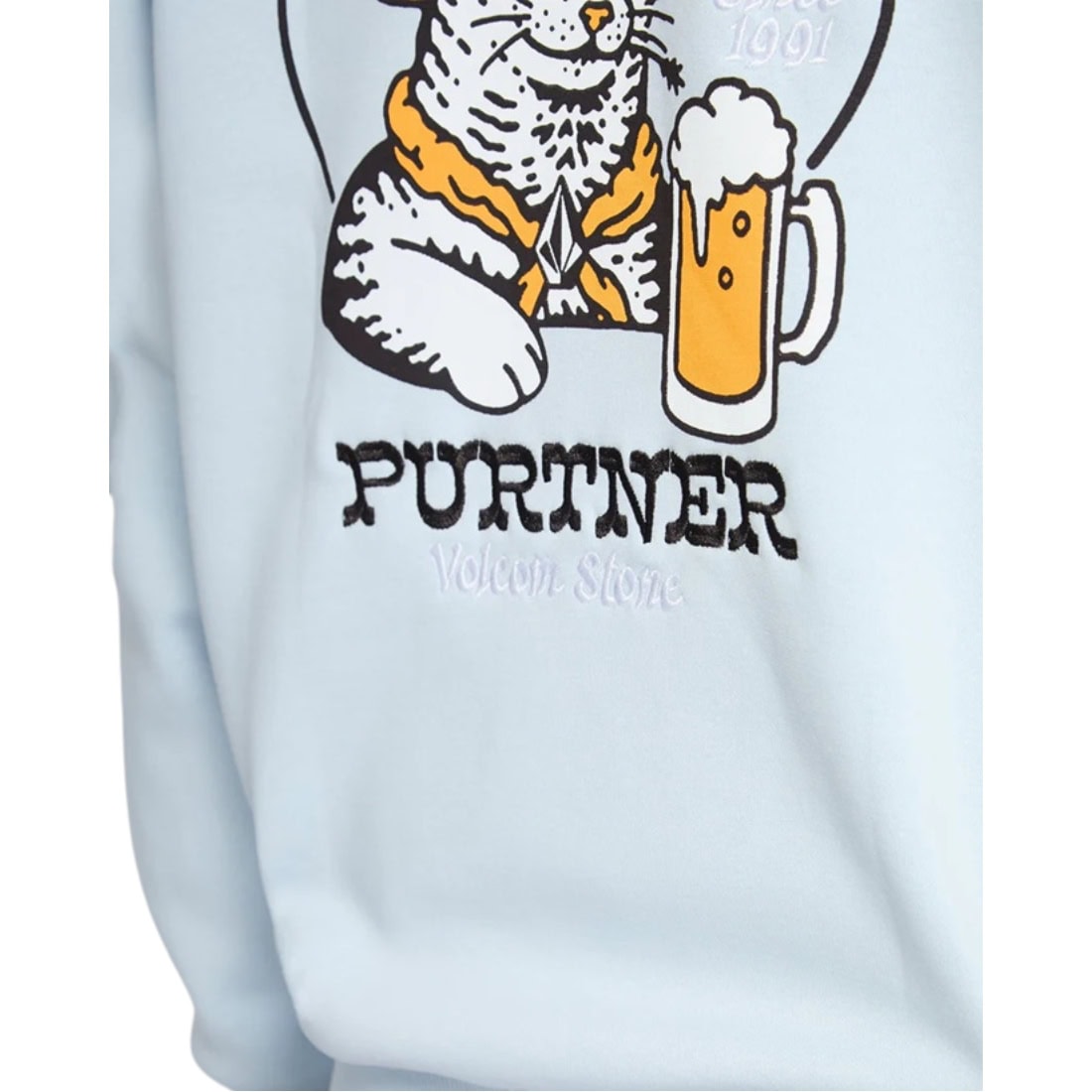 Volcom Noder Pullover Hoodie - Light Blue Acid - Mens Pullover Hoodie by Volcom