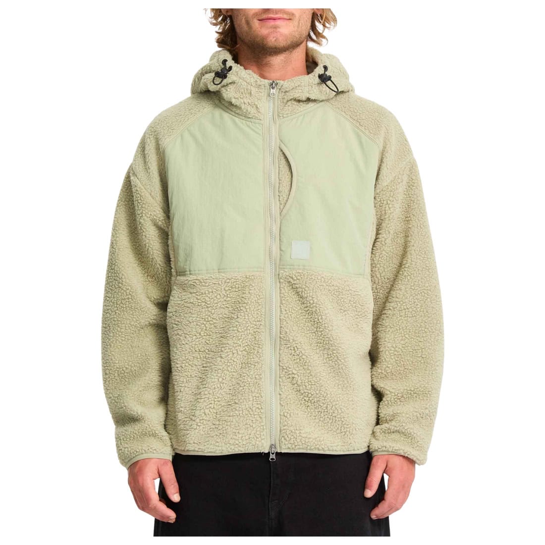 Volcom Nomaa Sherpa Zip - Green Tea - Mens Zip Up Hoodie by Volcom