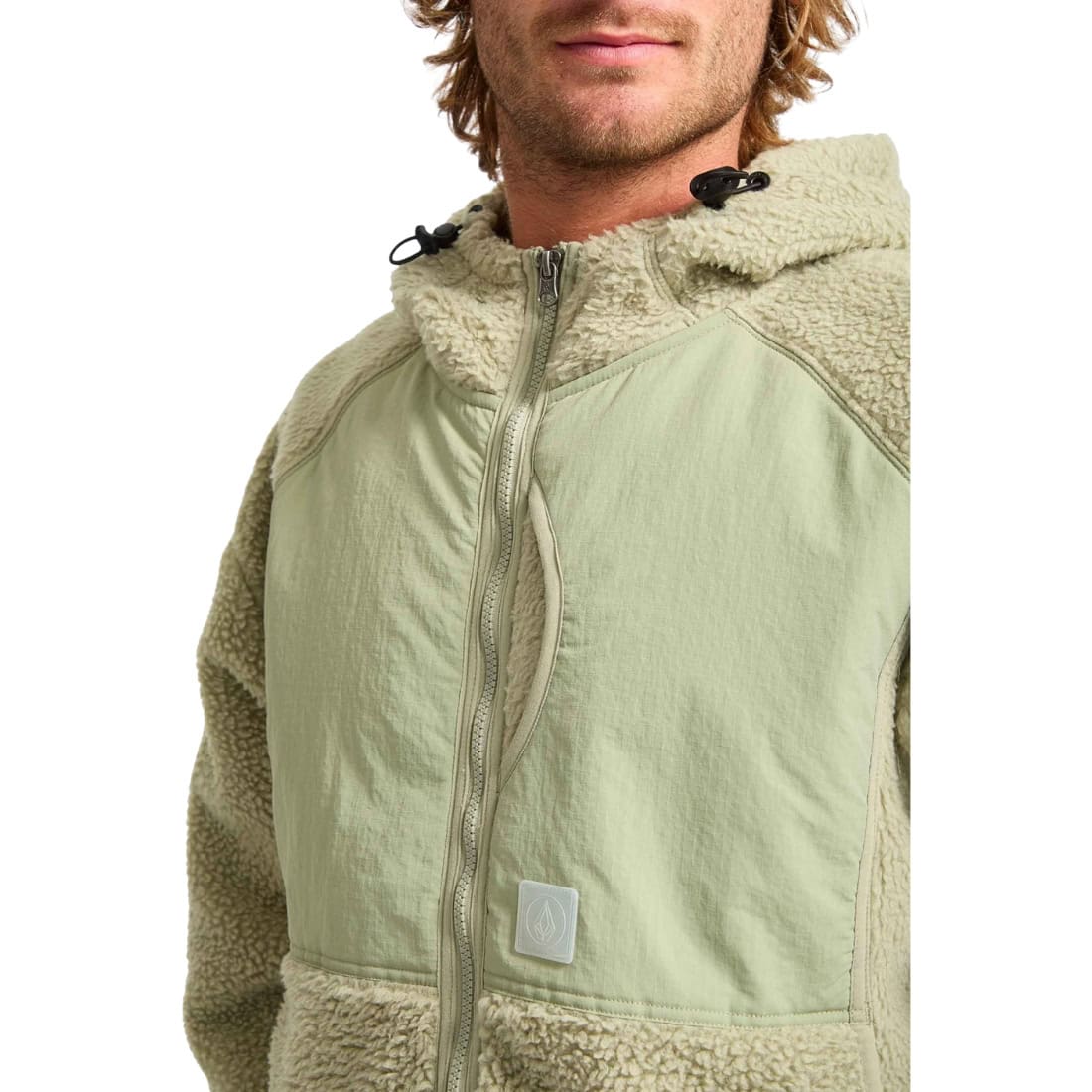 Volcom Nomaa Sherpa Zip - Green Tea - Mens Zip Up Hoodie by Volcom