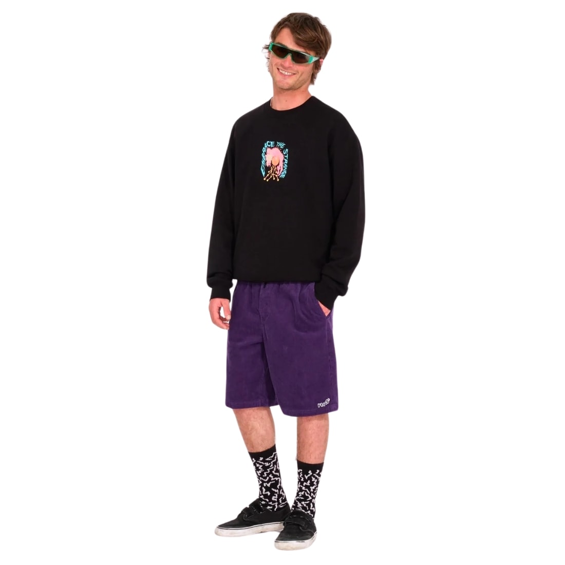 Volcom Outer Spaced Shorts 21&quot; - Deep Purple - Mens Walk Shorts by Volcom