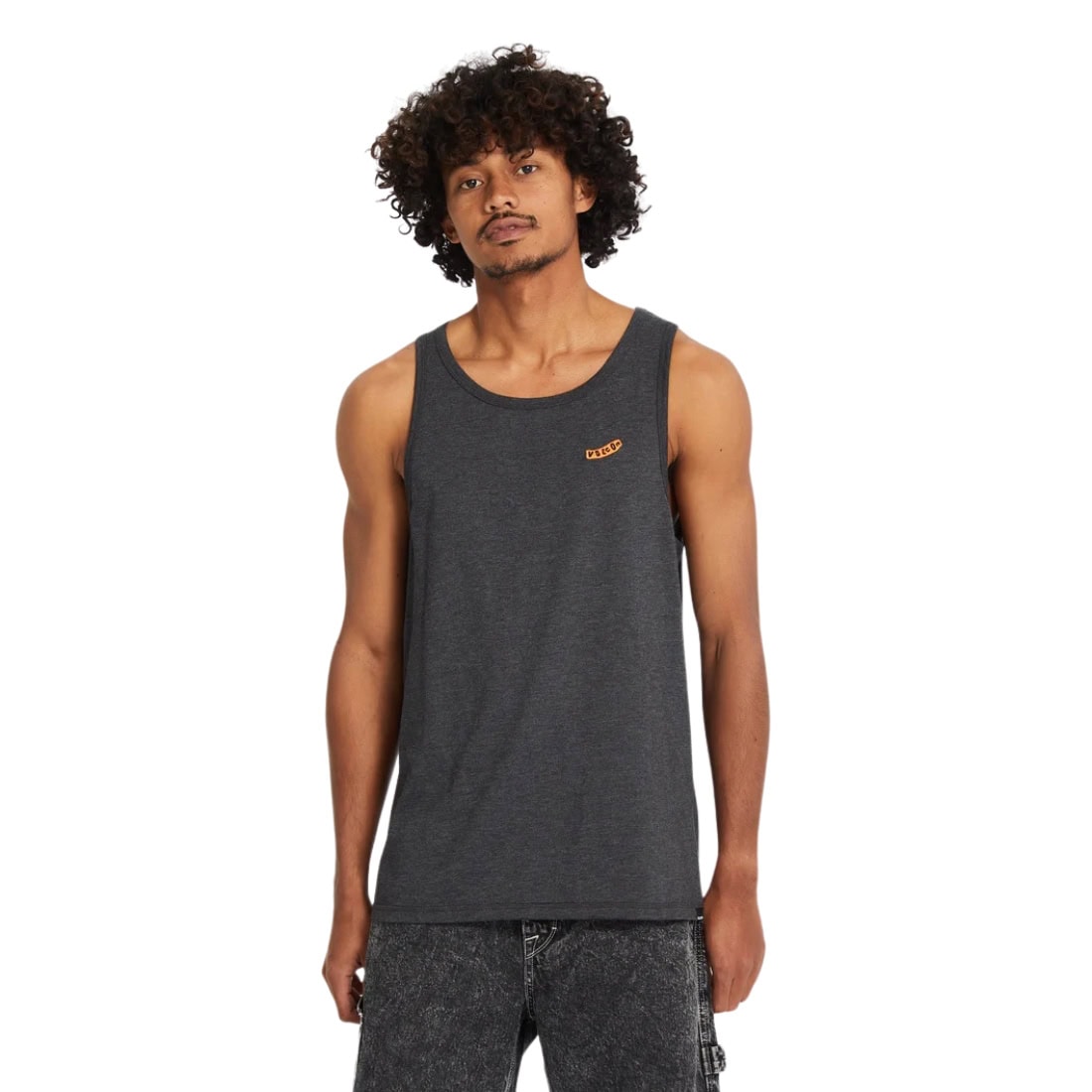 Volcom Pistol Stone Heather Tank Top Vest - Heather Black - Mens Surf Brand Vest/Tank Top by Volcom