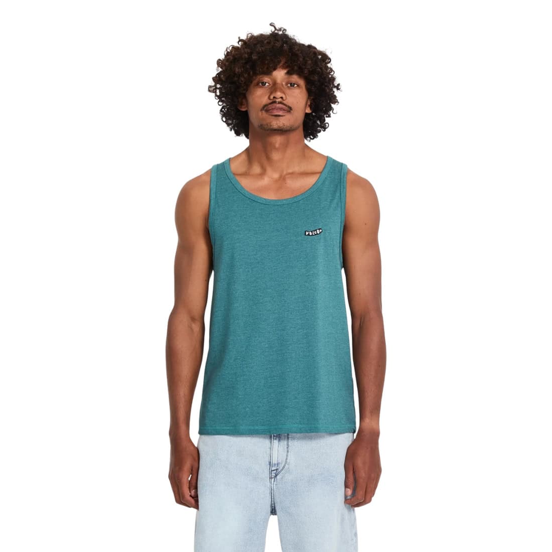 Volcom Pistol Stone Heather Tank Top Vest - Rifle Green - Mens Skate Brand Vest/Tank Top by Volcom