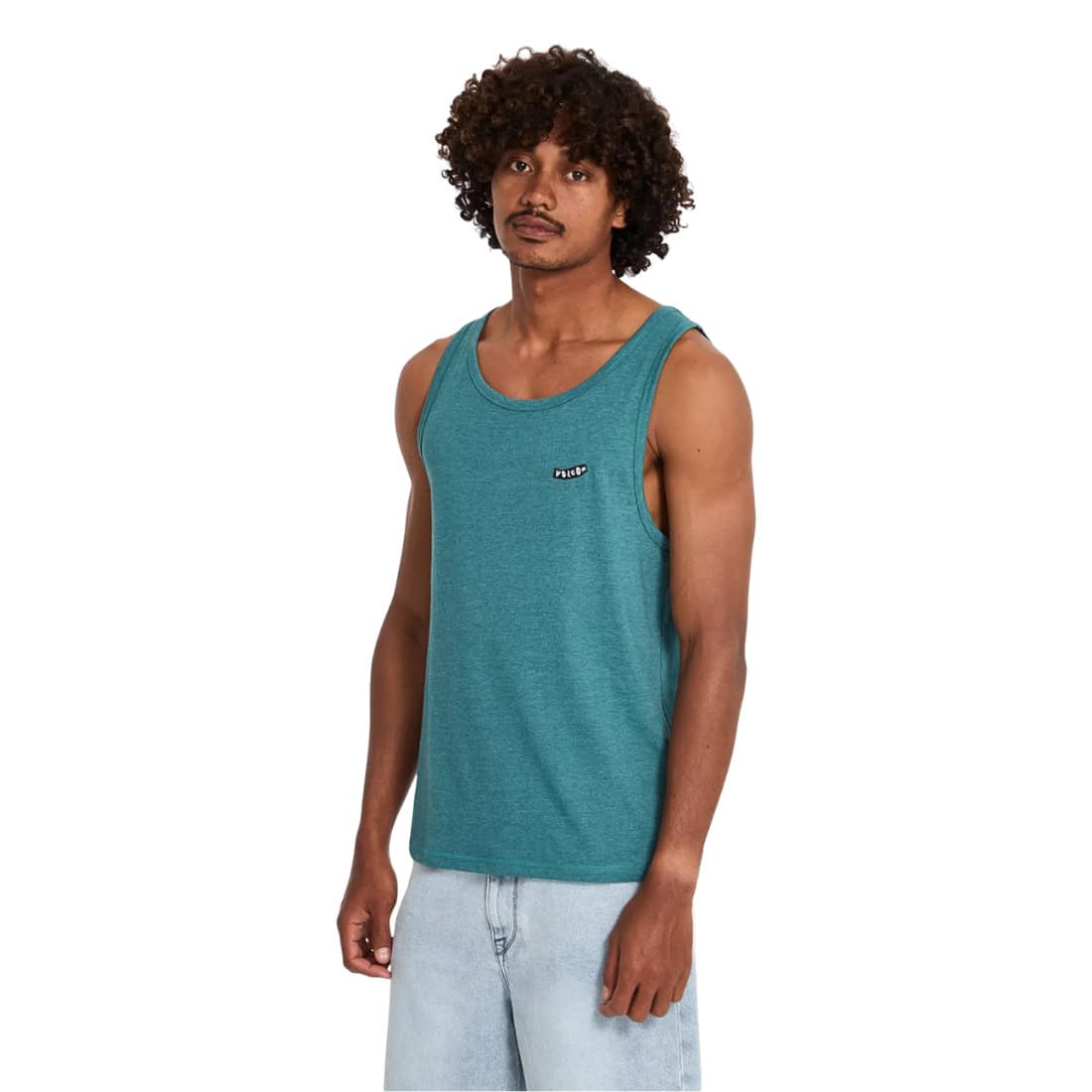 Volcom Pistol Stone Heather Tank Top Vest - Rifle Green - Mens Skate Brand Vest/Tank Top by Volcom