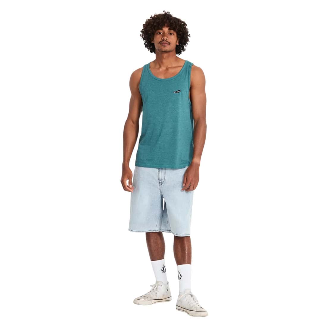Volcom Pistol Stone Heather Tank Top Vest - Rifle Green - Mens Skate Brand Vest/Tank Top by Volcom