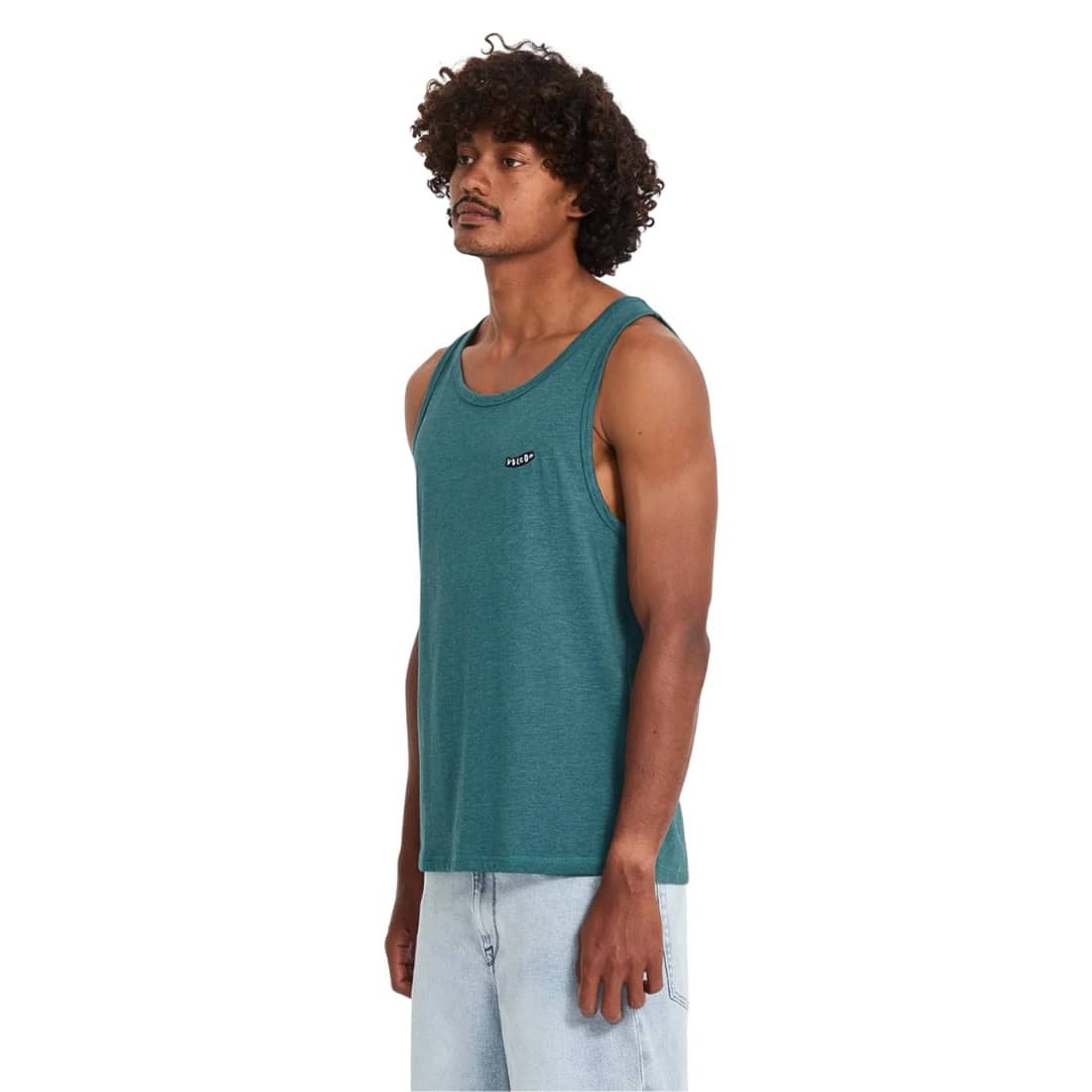 Volcom Pistol Stone Heather Tank Top Vest - Rifle Green - Mens Skate Brand Vest/Tank Top by Volcom