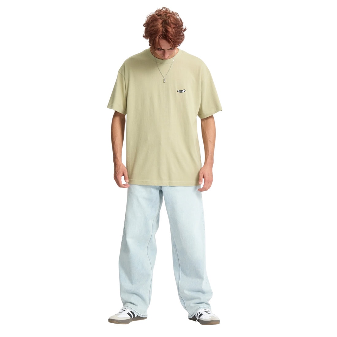 Volcom Pistol Stone Loose T-Shirt - Green Tea - Mens Plain T-Shirt by Volcom