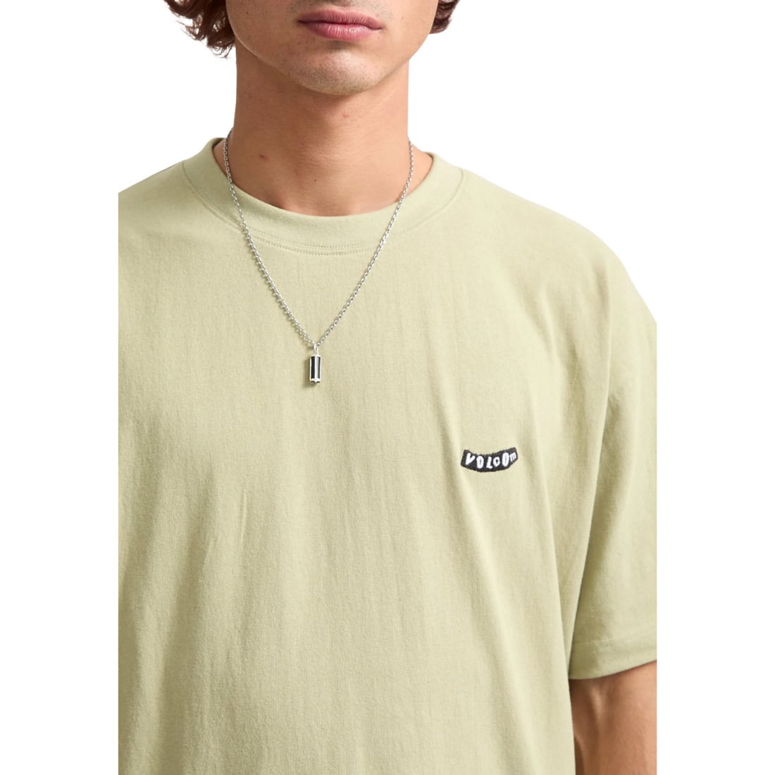 Volcom Pistol Stone Loose T-Shirt - Green Tea - Mens Plain T-Shirt by Volcom