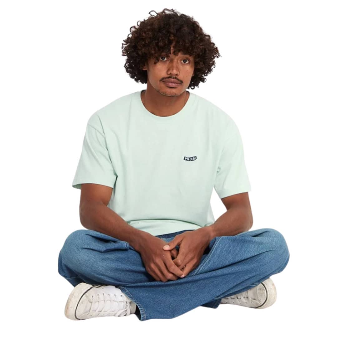 Volcom Pistol Stone Loose T-Shirt - Pale Aqua - Mens Plain T-Shirt by Volcom