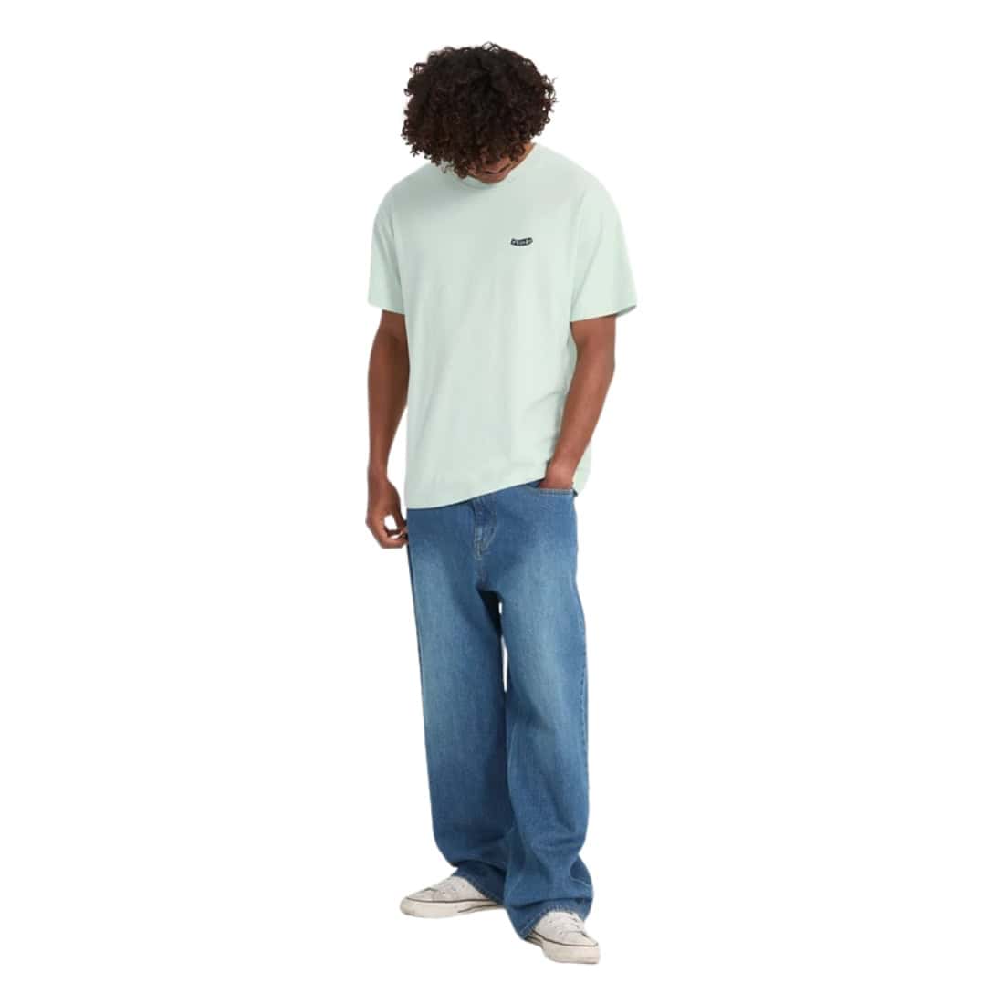 Volcom Pistol Stone Loose T-Shirt - Pale Aqua - Mens Plain T-Shirt by Volcom