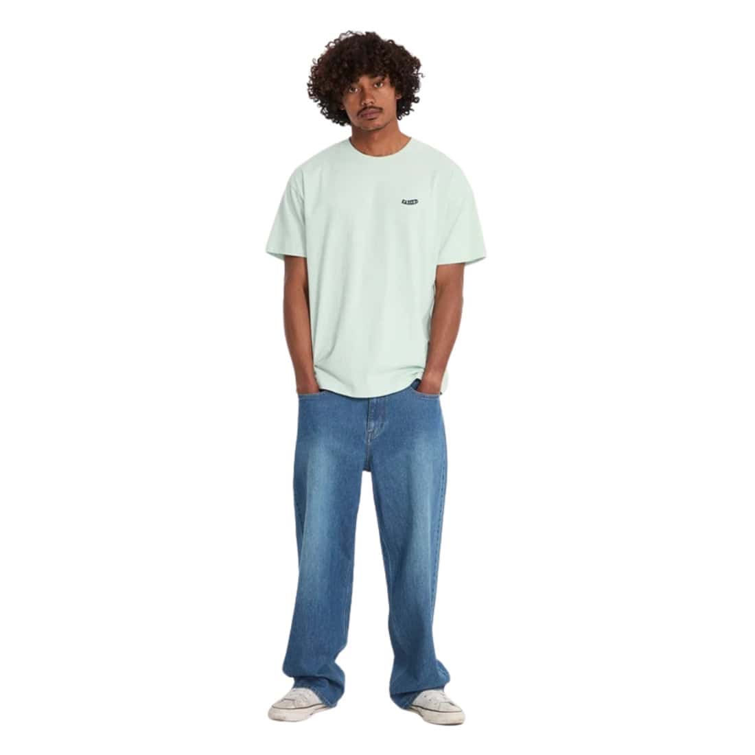 Volcom Pistol Stone Loose T-Shirt - Pale Aqua - Mens Plain T-Shirt by Volcom