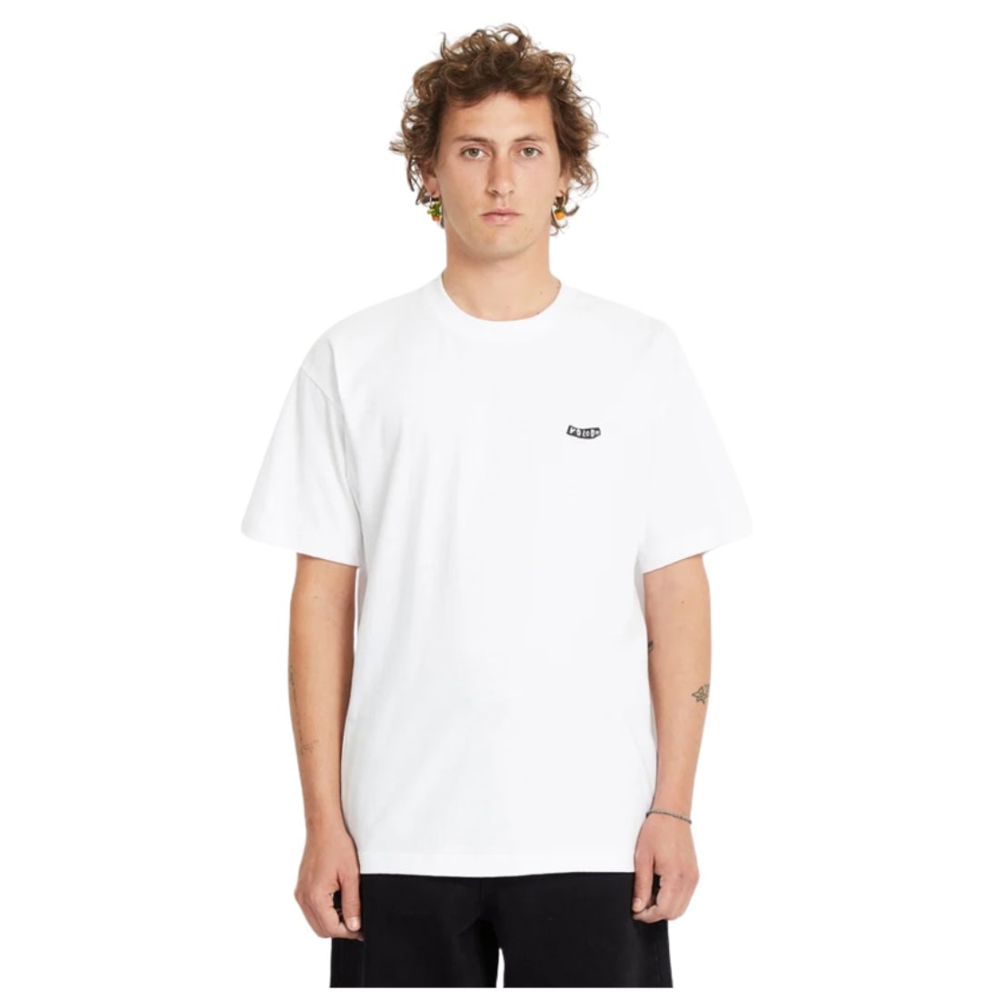 Volcom Pistol Stone Loose T-Shirt - White - Mens Plain T-Shirt by Volcom