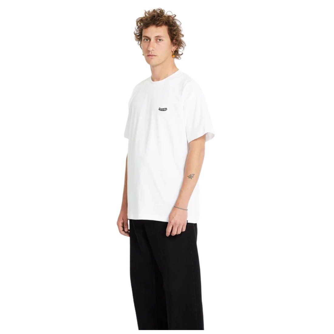 Volcom Pistol Stone Loose T-Shirt - White - Mens Plain T-Shirt by Volcom