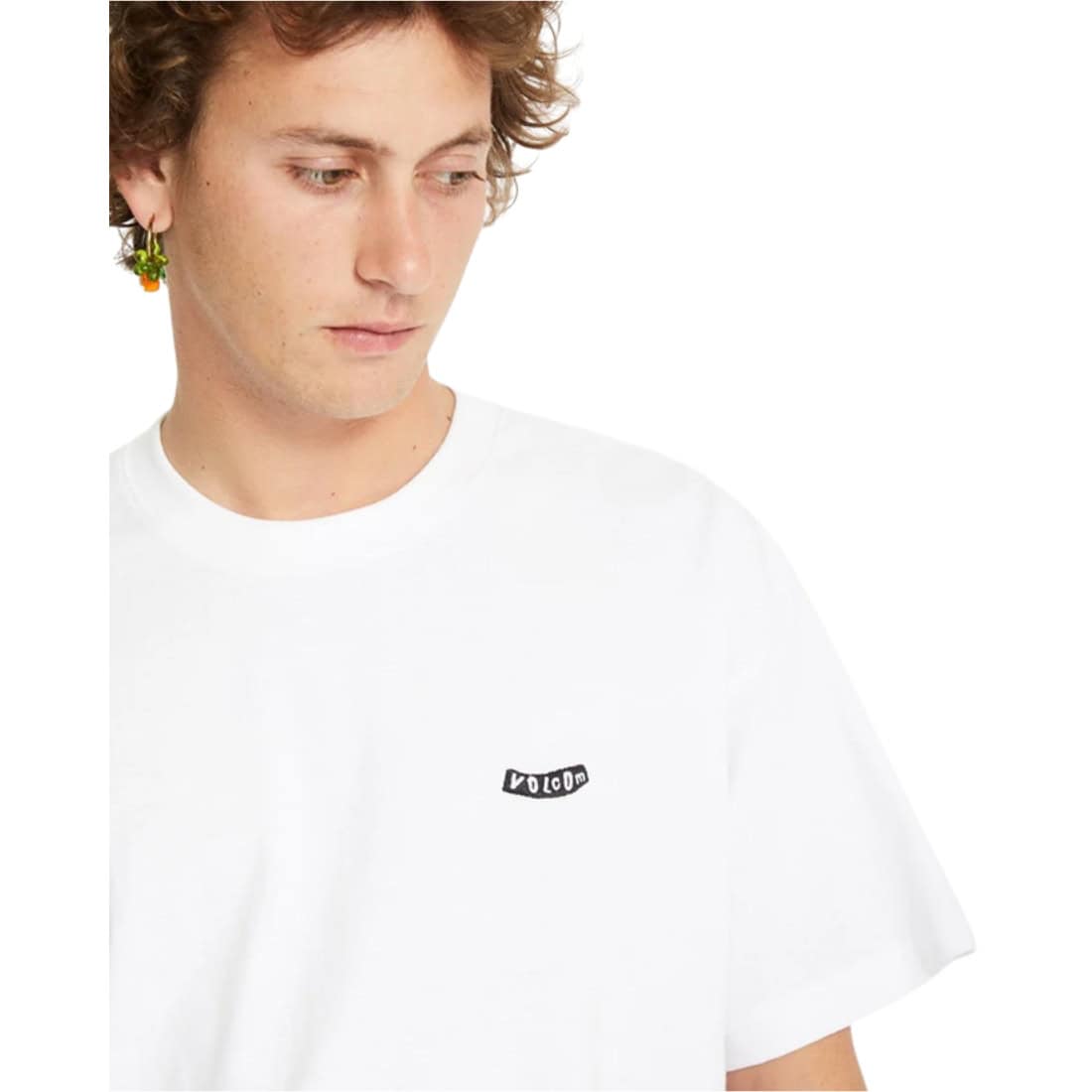 Volcom Pistol Stone Loose T-Shirt - White - Mens Plain T-Shirt by Volcom