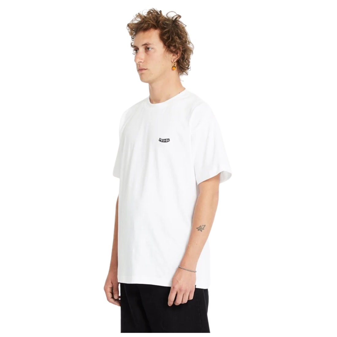 Volcom Pistol Stone Loose T-Shirt - White - Mens Plain T-Shirt by Volcom