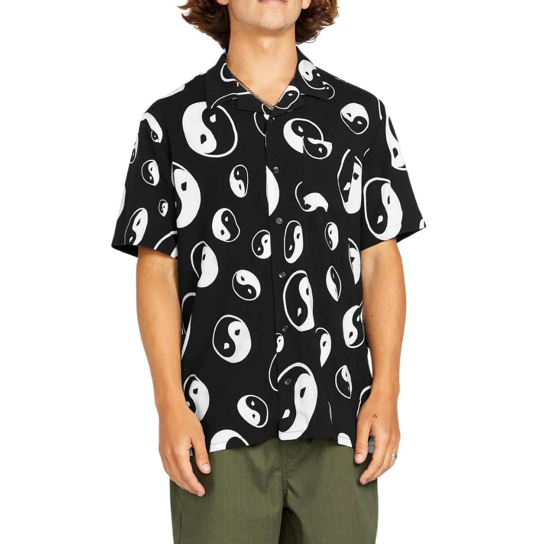 Volcom Purestone Shortsleeve Shirt - Black - Mens Casual Shirt by Volcom