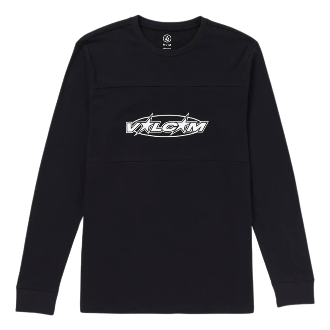 Volcom Sendstone Longsleeve Crew - Black - Mens Graphic T-Shirt by Volcom