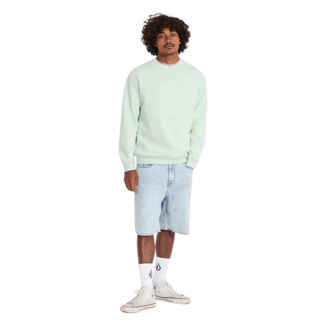 Volcom Single Stone Crew - Pale Aqua - Mens Crew Neck Sweatshirt by Volcom
