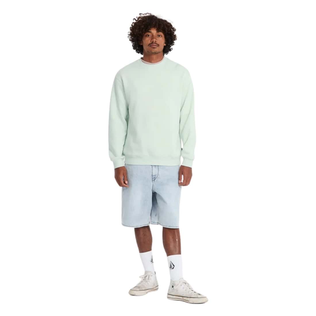 Volcom Single Stone Crew - Pale Aqua - Mens Crew Neck Sweatshirt by Volcom