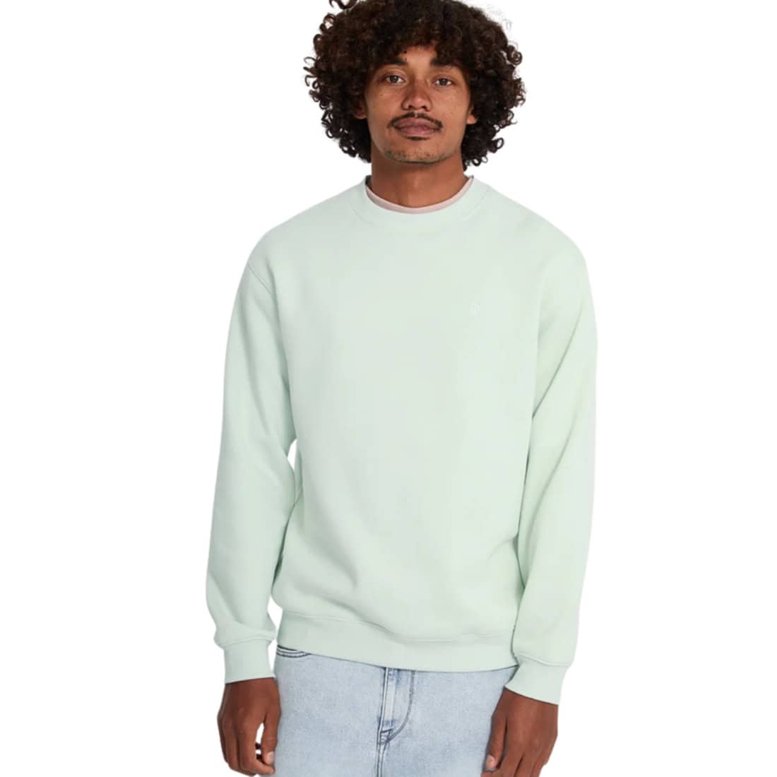 Volcom Single Stone Crew - Pale Aqua - Mens Crew Neck Sweatshirt by Volcom