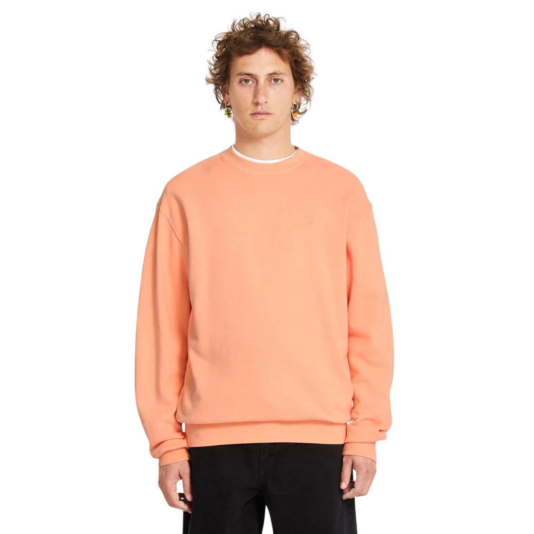 Volcom Single Stone Crew - Pale Peach - Mens Crew Neck Sweatshirt by Volcom