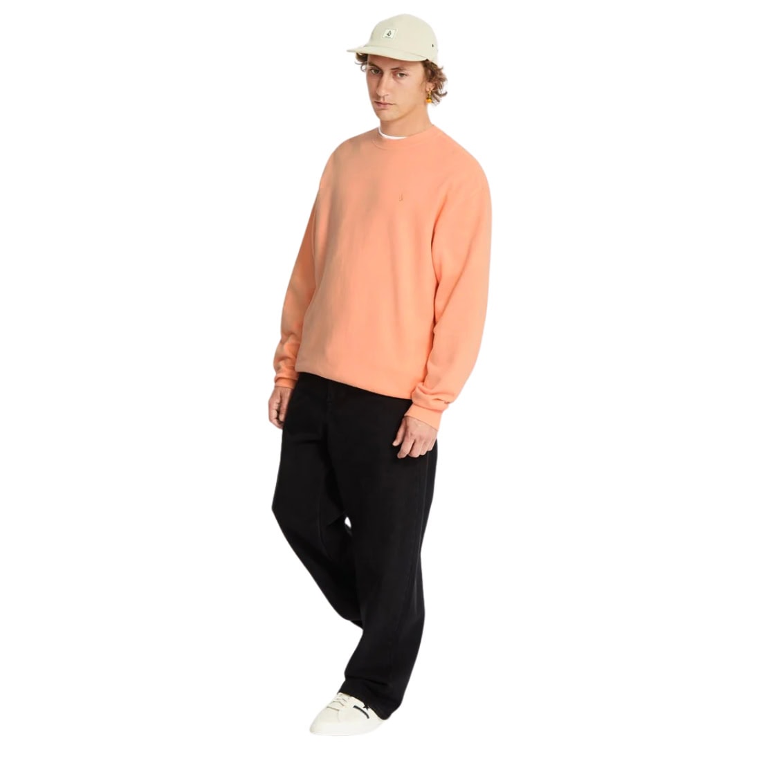 Volcom Single Stone Crew - Pale Peach - Mens Crew Neck Sweatshirt by Volcom