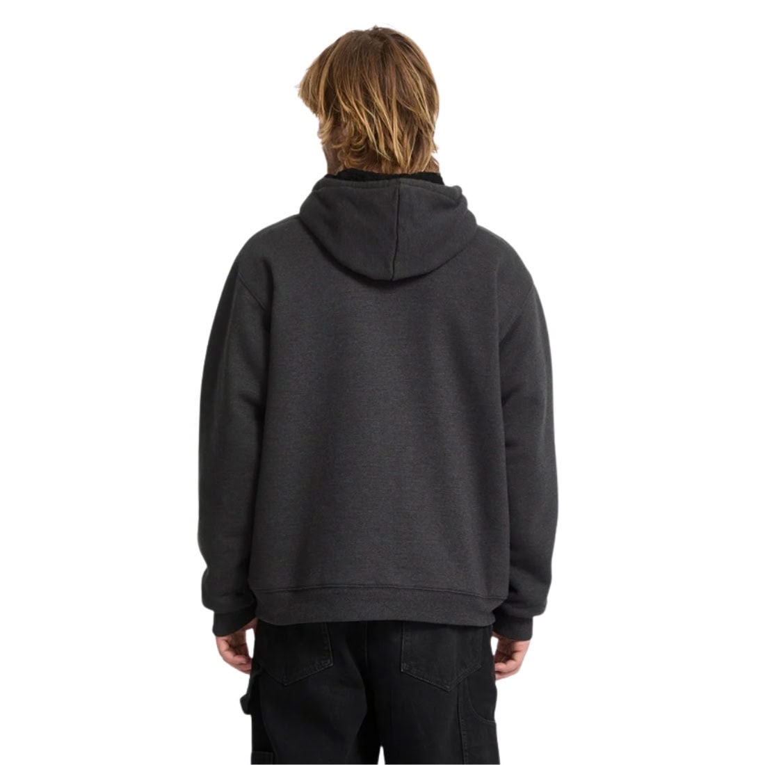 Volcom Single Stone Lined Zip - Heather Black - Mens Zip Up Hoodie by Volcom