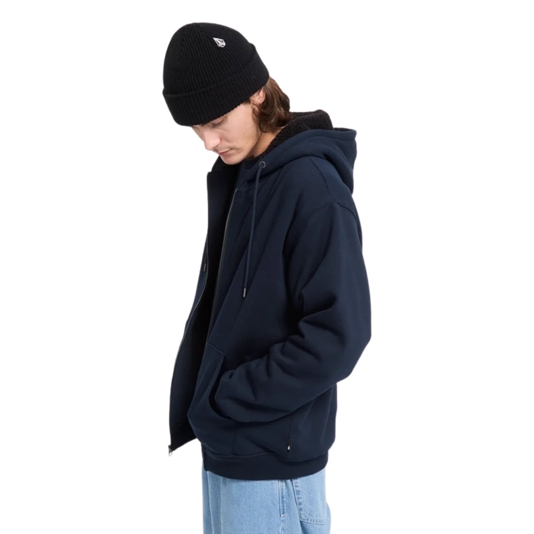 Volcom Single Stone Lined Zip - Marine - Mens Zip Up Hoodie by Volcom