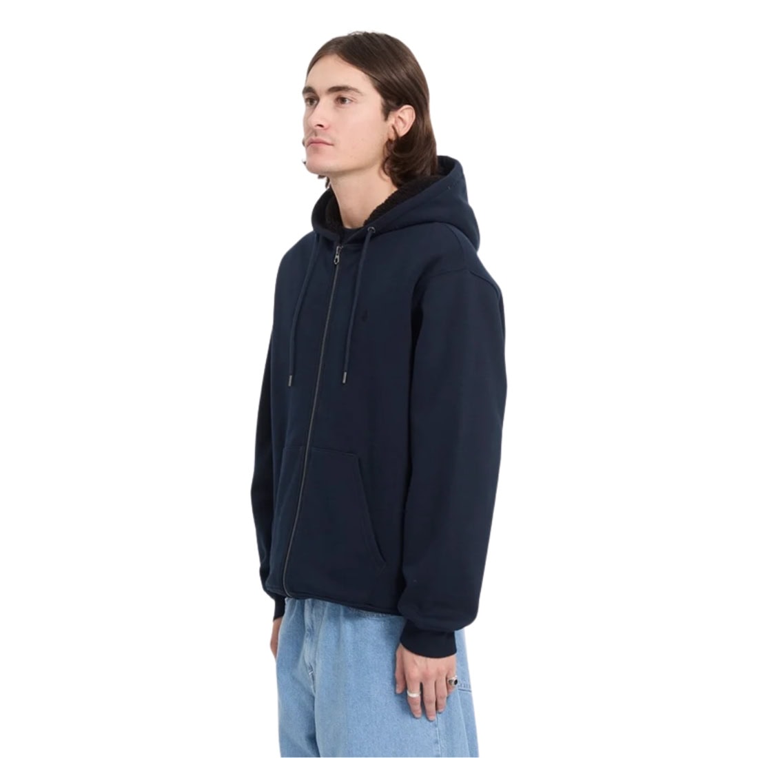 Volcom Single Stone Lined Zip - Marine - Mens Zip Up Hoodie by Volcom