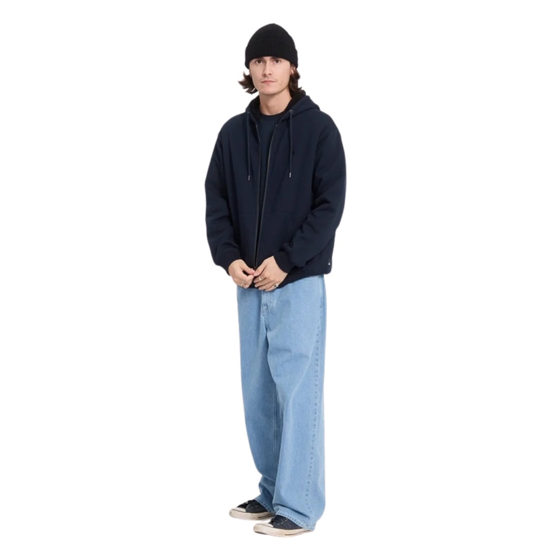 Volcom Single Stone Lined Zip - Marine - Mens Zip Up Hoodie by Volcom