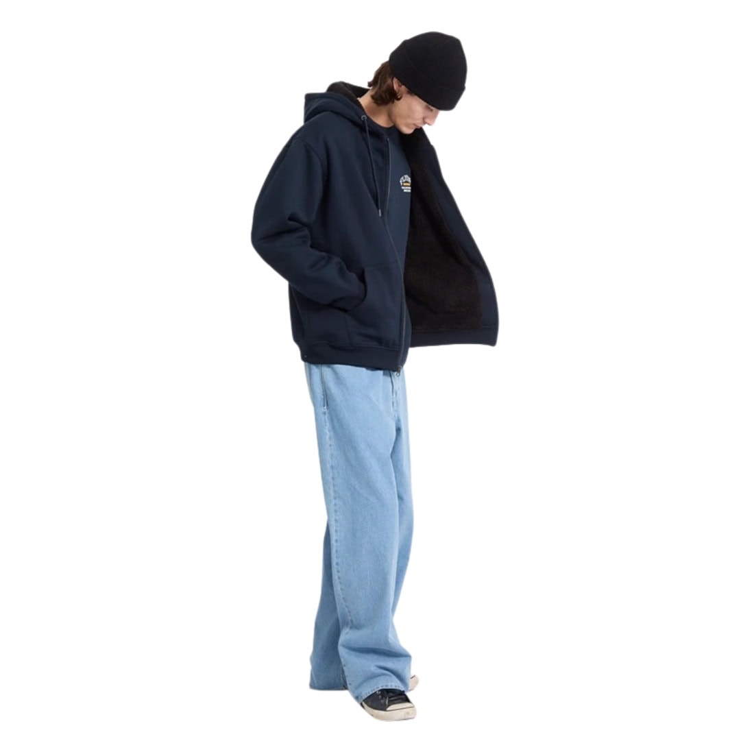 Volcom Single Stone Lined Zip - Marine - Mens Zip Up Hoodie by Volcom